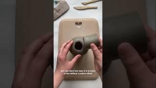 The trick is in the roll  save this vid to make your own clay vase! #clay #pottery #ceramics