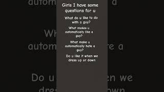 Questions for girls