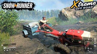 SnowRunner Gameplay Motoblock zarya 151 Extreme Mud - Power Tiller Stuck In Mud