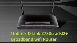 Unbrick D-Link DSL-2750u adsl broadband wifi router