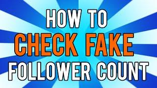 How to check for fake followers