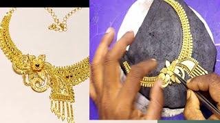 Making a Gold Necklace  || Gold necklace Design  2021