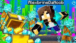 noob Girl discovers SECRET Buried Treasure in Minecraft!