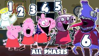 Peppa Pig ALL PHASES | Friday Night Funkin' VS Peppa Pig (FNF Scary Mods)