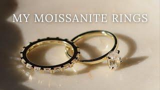 MOISSANITE WEDDING + ENGAGEMENT RINGS UNDER $200?! | MS Blue jewelry unboxing