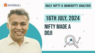 NIFTY and BANKNIFTY Analysis for tomorrow 16 July