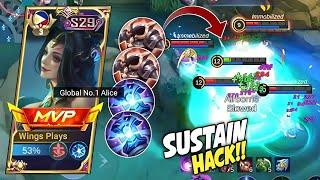 WTF LIFESTEAL! | Top Global Alice New Immortal Build & Emblem For Easy 1vs4 Auto Win (Must Try) mlbb