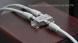 2 Way F Type Cable TV / CATV Broadband Splitter 2500MHz KIT fr Virgin Media etc