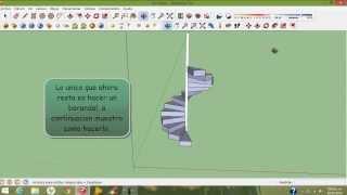 Hacer una escalera de caracol en SketchUp (Express) [HD]