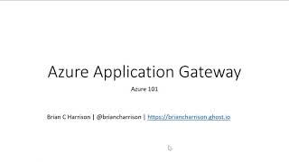 Azure Networking 101 - Application Gateway