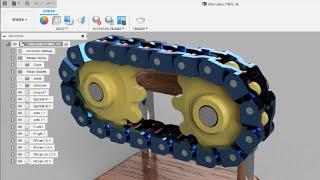Roller Chain Motion - Fusion 360