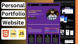  Build a Responsive Personal Portfolio Website using HTML, CSS and JavaScript [2024]