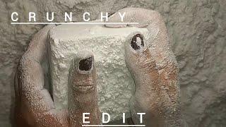 120 quick video◻ONE FRESH CHALK BLOCK CRUSHING ◻PLAIN CHALK CRUNCHY SOUND ◻