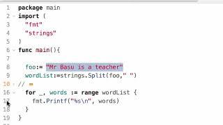 golang string to slice