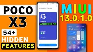 POCO X3 MIUI 13.0.1.0 Update Features | 54+ Hidden Features | Poco X3 Android 12 #X3