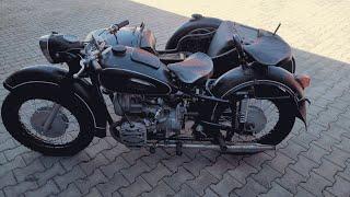 KMZ Dnepr K750 Kaltstart / cold start Sovjet motorcycle