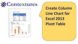 Create Column Line Chart for Excel 2013 Pivot Table