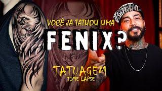 COMO TATUAR UMA FÊNIX? Passo a Passo narrado. [Time Lapse]