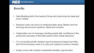 NES Cognos & Tableau Integration