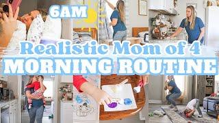 6AM REALISTIC MOM OF 4 MORNING ROUTINE 2024 | MOM MOTIVATION | STAY AT HOME MOM ROUTINES | MarieLove