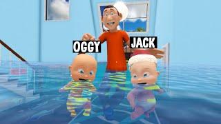 OGGY FLOODING Crazy Father House! - (Who's Your Daddy? ft.Oggy)