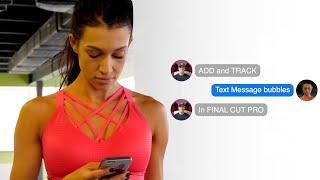 Add TRACKED TEXT MESSAGE Animations in FINAL CUT PRO