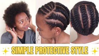 Easy Two Strand Flat Twist Protective Hairstyle for 4c Natural Hair