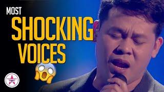 Top 10 Most SHOCKING Voices On Talent Shows Worldwide!