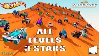 Hot Wheels Race Off - All 60 Levels 3 Stars / All Cars Unlocked