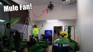 Ceiling Mounted Mule Garage Fan With Remote Control