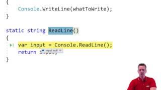 C# Basics with  NET Core | S1P25 | Navigation shortcut | Our ReadLine Method explained in details