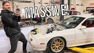 My RX7 gets the BIGGEST turbo I’ve ever used..