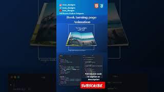 Book Turning Page Animation using HTML CSS: ️ Source Code in description️ #css #html #cssanimation