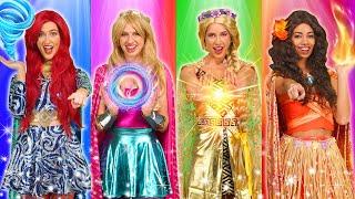 DISNEY PRINCESS MAGICAL SUPERPOWERS. Ariel, Rapunzel, Moana and Aurora vs Disney Villains Parody.