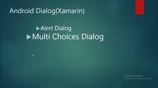 Android Dialog(Xamarin)