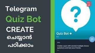 Telegram Quiz Bot Malayalam Tutorial | How to create Telegram Quiz Bot | All Set by Arun