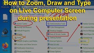 How to Draw on Live Computer Screen during presentation - ZoomIt 