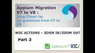 Appium(Java-Client) Migration V7 to V8 | Appium 8 | W3C Actions | Zoom In | Zoom Out | Part 3