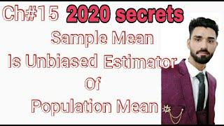 Sample Mean Is Unbiased Estimator Of Population Mean Proof in 2020 (12) | Sampling Distribution