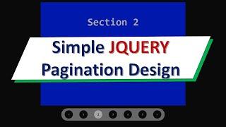 Simple Working Pagination UI Design Using HTML CSS and JQUERY