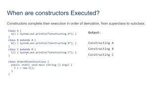 Java Inheritance 7: Order of Construction