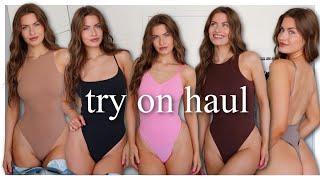 BODYSUIT TRY ON HAUL | low back, high neck, tank, thong bottom