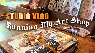  ONE WEEK as a Full Time Independent Artist - Vlog // Artbook shop orders fulfillment