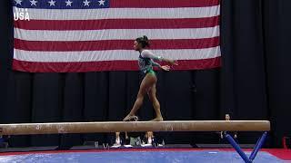 Simone Biles Debuts New Double Double Beam Dismount | Champions Series Presented By Xfinity