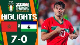 Morocco vs Lesotho 7-0 Extended Highlights | Africa Cup of Nations 2024