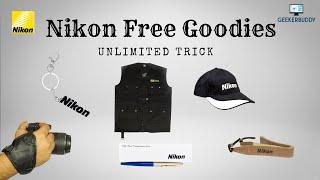 Nikon Free Goodies Unlimited Trick Live Proof || Keychain, Jacket, Cap || Mr. Sourabh || GeekerBuddy