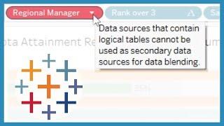 How to Solve 'Data Sources with Logical Tables' Error | Tableau Troubleshooting