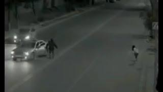 "Ghost man" saves little girl's life - captured on CCTV