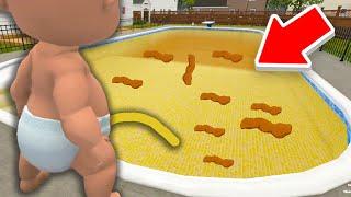 Baby PEED in The SWIMMING POOL.. (Who's Your Daddy?)