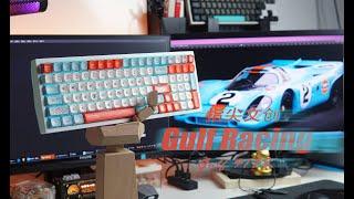 Kira96 With Keytok Gulf Racing 917K Keycaps unbox